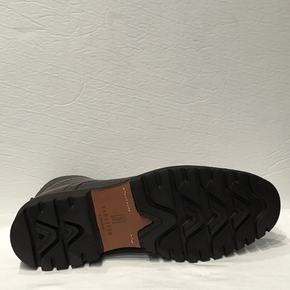 Sabatter boots dark brown leather thick sole